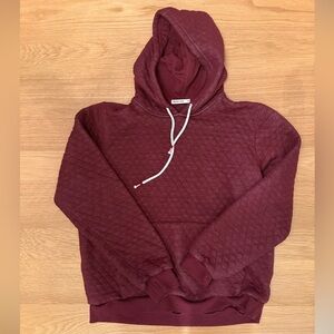 Women's Marine Layer Corbet Pullover Hoodie Red/Burgundy Quilted Size Medium